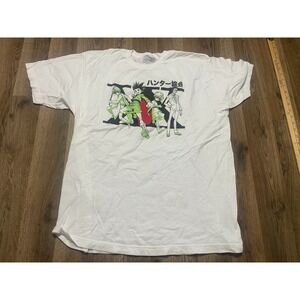 Hunter  Shirt, Men's Size XL, White Green Black Red, Hunter Japanese Anime
